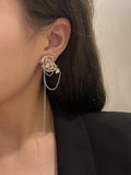 Wjczt 2024 New Original Stylish Irregular Chains Earrings