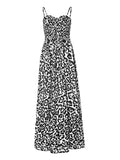 Wjczt Leopard Sweetheart Neck Cami Dress