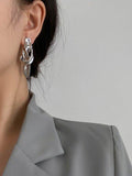 Wjczt 2024 New Original Stylish Solid Color Irregular Geometric Earrings