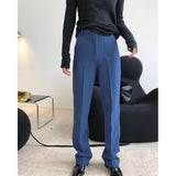 Wjczt men fall outfits Autumn and Winter New Large Long Leg Ol Modern Simple Fashionable High Waist Straight Suit Pants Loose Slimming Casual Trousers for Women