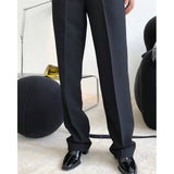 men fall outfits Autumn and Winter New Large Long Leg Ol Modern Simple Fashionable High Waist Straight Suit Pants Loose Slimming Casual Trousers for Women