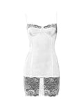 Wjczt   Lace Splice Cami Mini Dress