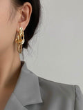 Wjczt 2024 New Original Stylish Solid Color Irregular Geometric Earrings