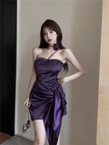 Wjczt Gift New Year's Eve Dress Sexy Purple Party Dress  Christmas Thanksgiving Gift New Year's Eve Dress1228-back to school dress nye outfits 2025