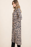 Wjczt Celeste Full Size Leopard V-Neck Long Sleeve Cardigan