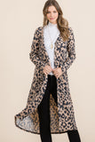 Wjczt Celeste Full Size Leopard V-Neck Long Sleeve Cardigan