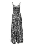 Wjczt Leopard Sweetheart Neck Cami Dress