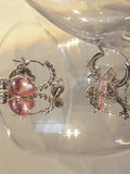 Wjczt 2024 New Girly Pink Diamond Heart Earrings