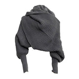 2024 fall fashion trends Fashion Knitted Scarf Women's Warm Autumn and Winter Wool Shawl Monochrome Sleeve Scarf 