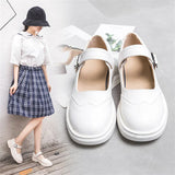 Wjczt Pu Women British Harajuku Spring Summer New Jk Japanese Lolita Shoes Mid Heel 3.5cm Anime School Uniform Kawaii Cosplay