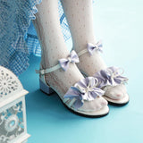 Wjczt Lolita sandals female fairy tea party summer thick heels student shoes  shallow mouth kawaii shoes cosplay loli daily shoes