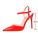 Wjczt Shoes Fashion High Heels Shoes Patent Leather Woman Pumps Sexy Women Heels Blue Sliver Stiletto Heels Women Sandals 2024