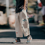 Wjczt  Fresh and Interesting Printed Casual Pants, Hip Hop Straight and Handsome Men's Overalls 2025 The New Listing Hot Sale