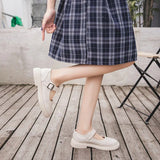 Wjczt Pu Women British Harajuku Spring Summer New Jk Japanese Lolita Shoes Mid Heel 3.5cm Anime School Uniform Kawaii Cosplay