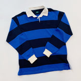 rugby shirt outfit Niche Spring New Style Milk Retro Age-Reducing Loose Casual Striped Polo Collar Long Sleeve Top