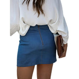 frat outfits Summer Hot Selling Sexy Denim Short Skirt High Waist Split Slimming All-Match Hip Skirt