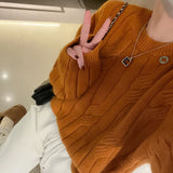 sweater outfits Women's Twist Sweater 2024 Autumn and Winter Korean Style Lazy Style Loose Retro Outer Pullover Sweater Women's Top