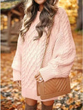 fall trends 2024 outfits 2024 Knitwear Women's Long Sleeve Loose Half Turtleneck Collar Thick Needle Pullover plus Size Solid Color Sweater Coat Autumn and Winter