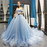 prom dresses Travel Colorful Yarn 2024 Summer New Bridal Solo Pettiskirt off-Shoulder Trailing Wedding Dinner Princess Dress