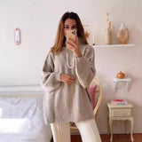 barn jacket outfits Women's 2024 Spring and Autumn New Elegant round Neck Simple Fashion Style Thin Sweater