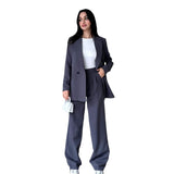 buisnesscore outfit women 2024 Autumn New Fashion Solid Color High Sense Suit Temperament Commuter Trousers Suit