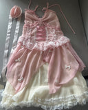 dti outfits Sunset Rose Summer Gentle Ballet Style Sling Dress Lolita Sweet Birthday Dress Princess Dress Summer