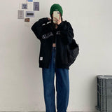 90s streetwear Extra Large Size Spring and Autumn New Women's Clothing Fashionable Versatile Fat Loose Sweater Jacket Thin Hooded