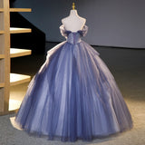 prom dress French Evening Dress off-Shoulder 2024 New Pettiskirt Performance Host Dress for Women