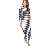 trending fall outfits 2024 Autumn Fashion Striped Printed Simple Casual Long-Sleeved Long-Sleeved Dress for Women