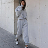 2000s fashion 2024 Autumn and Winter Women's New Casual Sweater Jacket Sports Suit Women's Fashion Casual