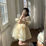 Wjczt dress Fairy Skirt Gauze Skirt Pettiskirt Chiffon French Retro Court Style Fairy Girl Birthday Party Small Dress Yarn