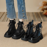 shoes 2024 Autumn New Liquid Butterfly Martin Boots Thick Bottom Casual Lightweight Denim Knight Boots Women's Short Boots Women's Chunky Heel