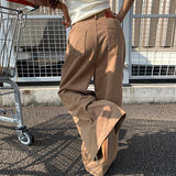 summer outfits inspo  Daddy Pants Lazy Casual Trendy Large Wide Leg Mopping High Quality Cotton Casual Pants 