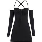 cherry blossom dress to impress Sling Sexy Chest Strap Hollow out Dress Summer Fashion Hot Girl Short Skirt for Women