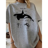 shirt Summer 3D Simple Digital Printing Women's round Neck Pullover Top ME15