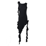 dress to impress Style Ins Popular New American Style Sexy Blouse Dress Jellyfish Ruffle Skirt