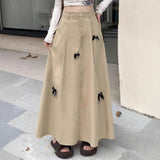 Wjczt guys in skirts 2024 Women's Bow Skirt A- Line Skirt High Waist Slimming Skirt