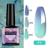 Wjczt 7.3ml Thermal Gel Polish More Colors Temperature Color Changing Glitter UV Gel Varnish Soak Off UV LED Gel Lacquers Nail Polish