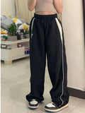 Wjczt - Women Casual Joggers Pants Fashion Streetwear Oversized Sports Wide Leg Pants Hip Hop Y2k Sweatpants High Waist Baggy Trousers