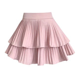 Wjczt Women Summer Chiffon Mini Skirt Ruffles Vintage Big Large Club Plus Sizes Casual Elegant Party Fashion Loose Skirts