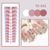 Wjczt 24Pcs/Set Long Round Head Bright Solid Color Press On Acrylic Nail Art Fake Nails Finished Wearing Manicure Reusable False Nails