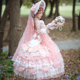 Wjczt Japanese Girls Tea Party Lolita Dress Harajuku Palace Oil Painting Vintage Lolita Princess Jsk Dresses Women Bow Lace-up Dress