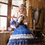 Wjczt Original lolita Tea Party Dress Starry Night JSK Gorgeous and elegant court style Princess dress