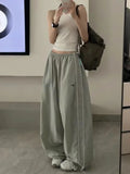 Wjczt Wide Leg Parachute Pants Women Y2k Baggy Casual Joggers Chic Oversized Korean Harajuku Fashion Patchwork Trousers Hippie