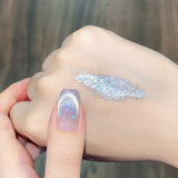 Wjczt Shiny Crushed Ice Cat Eye Gel Nails Polish 10ml Bright Flash Semi Permanent Soak Off UV LED Magnetic Gel Polish for Manicure