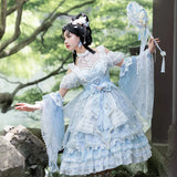 Wjczt Lolita Dress Flower Wedding Yao Yang Fu Ji JSK Palace Style Heavy Industry Gorgeous Dress Tea Party Skirt