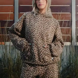 Wjczt   Leopard Print Hoodies Women Y2k Streetwear Hip Hop Oversize Harajuku Cheetah Print Hooded Sweatshirt Vintage Autumn