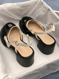 Wjczt Mary Janes Platform Shoes Buckle Bow Round Toe Sweet Shoes Lolita Hollow Fairy Elegant Sandals Shoes Woman Casual Summer