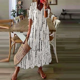 Wjczt Boho Loosen V Neck Tassel Long Dress 2023 Spring Floral Print Pleated Party Maxi Dress Women Embroidery Lace Sleeve Summer Dress