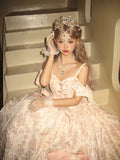 Wjczt Pink lolita Zidi gorgeous sweet dress Heavy Princess Lolita dress